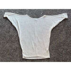 White‎ Birch Women's White Open Knit Oversized Top Size Large